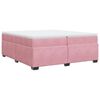 vidaXL Cama box spring con colch&oacute;n terciopelo rosa 200x200 cm