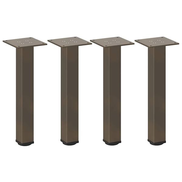 vidaXL Patas para mesa de centro 4 unidades acero natural 30-32 cm Acero