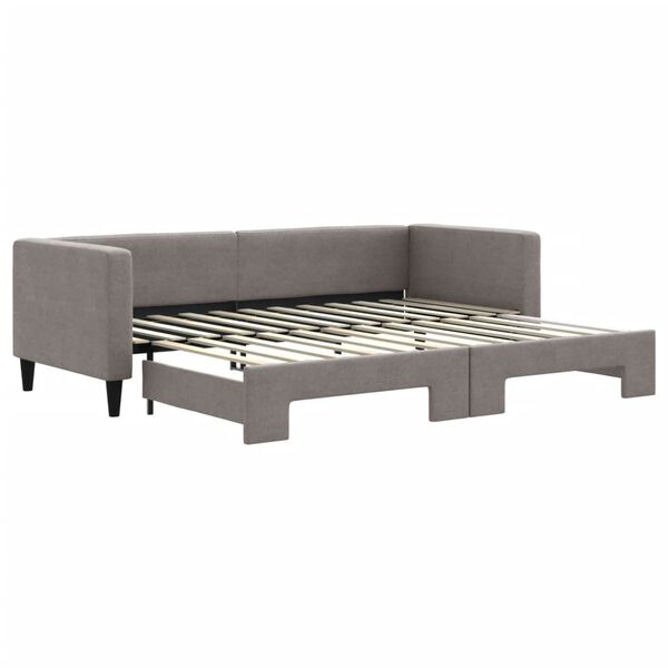 vidaXL Sofá cama nido tela gris taupe 80x200 cm