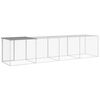 vidaXL Gallinero con techo acero galvanizado gris claro 403x98x90 cm