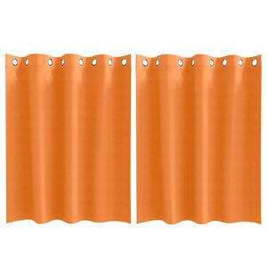 vidaXL Cortinas Opacas con Anillas 2 pcs Naranja Brillante