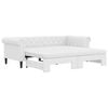 vidaXL Sof&aacute; cama nido con colch&oacute;n cuero sint&eacute;tico blanco 90x200 cm