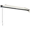 vidaXL Toldo retr&aacute;ctil aluminio y tela color crema 3x2,5 m