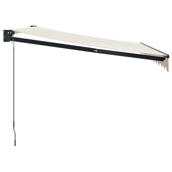 vidaXL Toldo retr&aacute;ctil aluminio y tela color crema 3x2,5 m