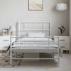 vidaXL Estructura cama sin colchón con estribo metal blanco 100x190 cm