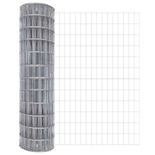 vidaXL Cerca Euro Plateado 1.4 x 10 m