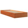 vidaXL Estructura de cama sin colch&oacute;n madera maciza marr&oacute;n 90x190 cm