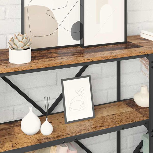 vidaXL Mesa Consola Madera vieja 180 x 30 x 75 cm Madera de ingenier&iacute;a