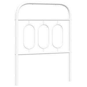vidaXL Cabecero de repuesto de metal blanco 75 cm