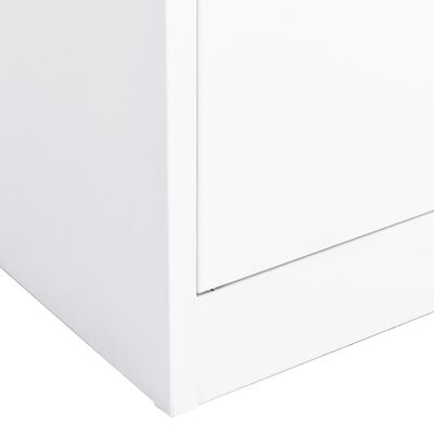 vidaXL Armario de oficina de acero blanco 90x40x180 cm