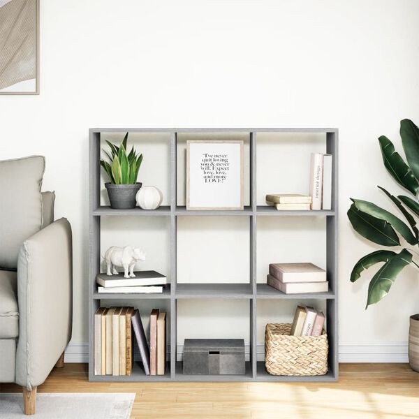 vidaXL Librer&iacute;a divisor madera ingenier&iacute;a gris Sonoma 102x29x103,5 cm