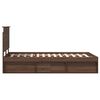 vidaXL Estructura de cama con cabecera Roble Marr&oacute;n 120 x 190 cm