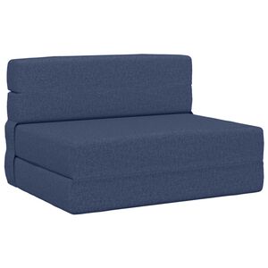 vidaXL Sof&aacute; Cama Plegable Azul 190 x 70 x 15 cm tela