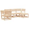 vidaXL Juego de sof&aacute;s de jard&iacute;n 5 piezas madera maciza de pino