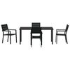 vidaXL Conjunto de Comedor de Jard&iacute;n 5 pcs Negro
