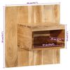 vidaXL Mesita de noche madera maciza de acacia 50x27x50 cm
