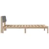 vidaXL Estructura de cama Marrón y gris claro 100 x 200 cm