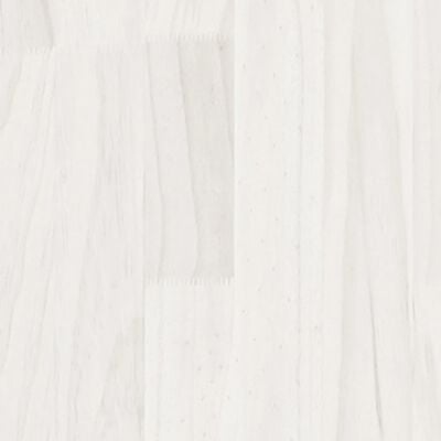 vidaXL Estantería 4 niveles madera maciza de pino blanco 80x30x140 cm