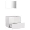 vidaXL Set muebles de baño 2 piezas madera contrachapada blanco brillo