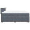 vidaXL Cama box spring con colchón terciopelo gris oscuro 180x200 cm