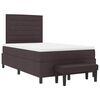 vidaXL Cama tipo Box Spring Marr&oacute;n Oscuro 120 x 200 cm tela