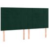 vidaXL Cama box spring con colch&oacute;n terciopelo verde oscuro 180x200 cm