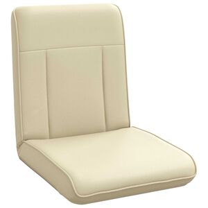 vidaXL Silla de suelo Crema 50 x 73 x 60 cm Cuero sint&eacute;tico