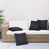 vidaXL Cojines Esparcidos a cuadros 4 pcs Cuadro Negro 50 x 50 cm