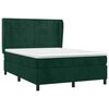vidaXL Cama box spring con colch&oacute;n terciopelo verde oscuro 140x200 cm