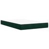vidaXL Cama box spring con colch&oacute;n terciopelo verde oscuro 140x190 cm