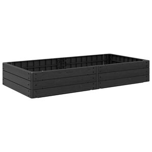 vidaXL Cama elevada Negro 151 x 75,5 x 25 cm PP