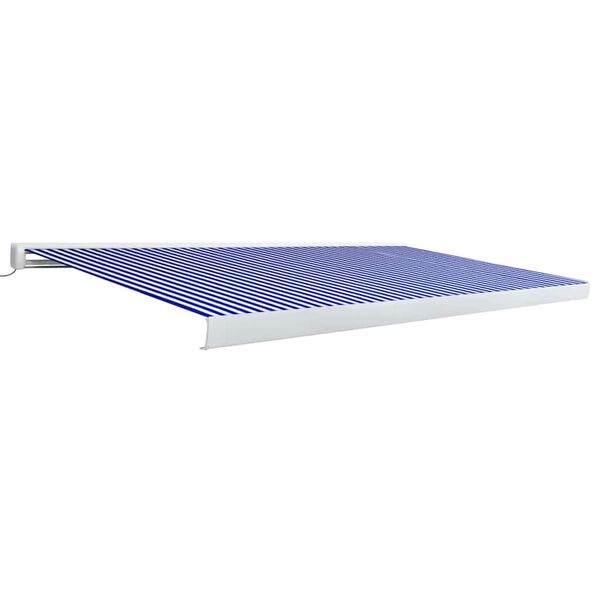 vidaXL Toldo de carrete motorizado azul y blanco 500x300 cm