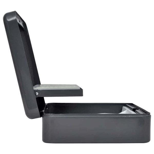 vidaXL Caja de dinero con cerradura Gris oscuro 30 x 24 x 9 cm Acero