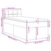 vidaXL Cama box spring con colch&oacute;n tela azul 90x200 cm