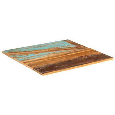 vidaXL Tablero de mesa madera maciza reciclada 70x70x(1,5-1,6) cm