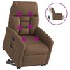vidaXL Sill&oacute;n de masaje el&eacute;ctrico reclinable elevable tela marr&oacute;n