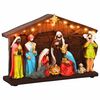 vidaXL Bel&eacute;n de Navidad SALO 31 x 7,5 x 21,5 cm Resina Multicolor