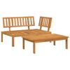 vidaXL Set de sof&aacute;s de palets de jard&iacute;n 2 pzas madera maciza de acacia