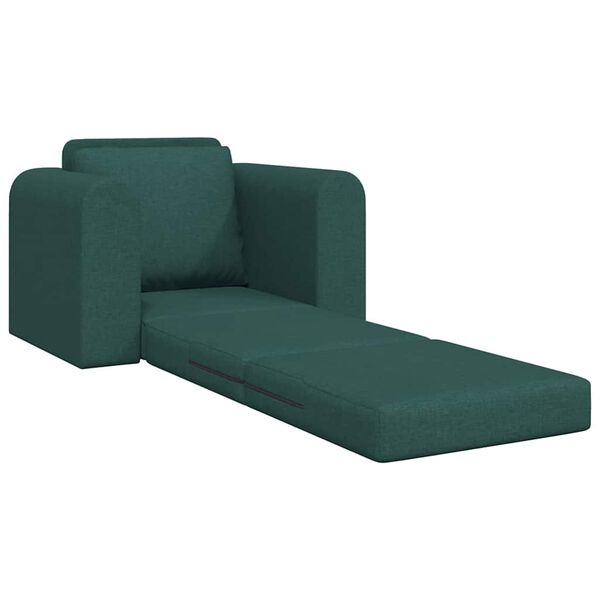 vidaXL Sof&aacute; cama Verde oscuro 98 x 71 x 83 cm tela