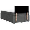 vidaXL Cama box spring con colch&oacute;n tela gris oscuro 120x200 cm