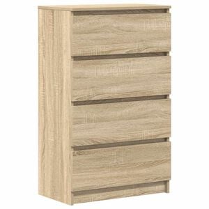 vidaXL Aparador madera contrachapada color roble Sonoma 60x35x98,5 cm
