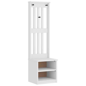 vidaXL Perchero de entrada SANDNES madera pino blanco 45x40x159,5 cm