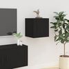 vidaXL Mueble para TV de pared negro 40x34,5x40 cm