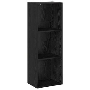 vidaXL Estante de libros 3 niveles 40 x 30 x 114 cm Roble Negro