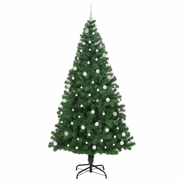 vidaXL &Aacute;rbol de Navidad artificial Verde 240 cm PVC y Acero y Pl&aacute;stico