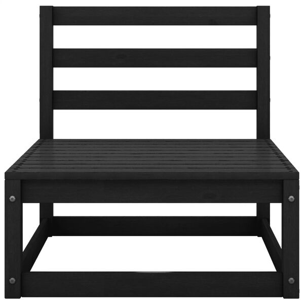 vidaXL Set de muebles de jardín 2 pzas con cojines madera pino negro