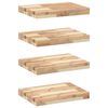 vidaXL Estantes flotantes 4 uds madera acacia sin tratar 40x30x4 cm