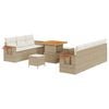 vidaXL Conjunto de sof&aacute;s de jard&iacute;n 10 pcs Beige rat&aacute;n sint&eacute;tico