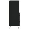 vidaXL Aparador de madera contrachapada negro 34,5x34x90 cm