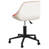 vidaXL Silla de oficina giratoria de cuero sint&eacute;tico rojo y blanco